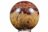 Polished Colorful Wild Fire Opal Sphere - Utah #358496-1